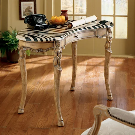 Writing Desk with Zebra Pattern Top